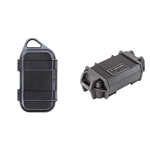 Pelican GOG400-0000-DGRY Waterproof Hard Case & Ruck R20 Protective Case Set - Durable Travel Storage for Cameras, Electronics, Tools (Grey & Black) - Perfect for Outdoor Adventures, Camping, and Equipment Protection