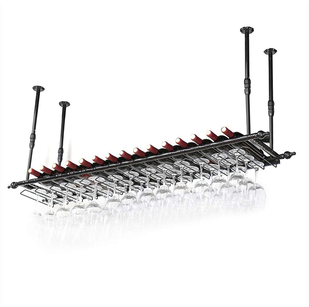 Adjustable Height Wine Rack Holder - 60×30cm Black Metal Wine Bottle Storage Organizer for Kitchen, Bar, Cellar & Dining Room Display