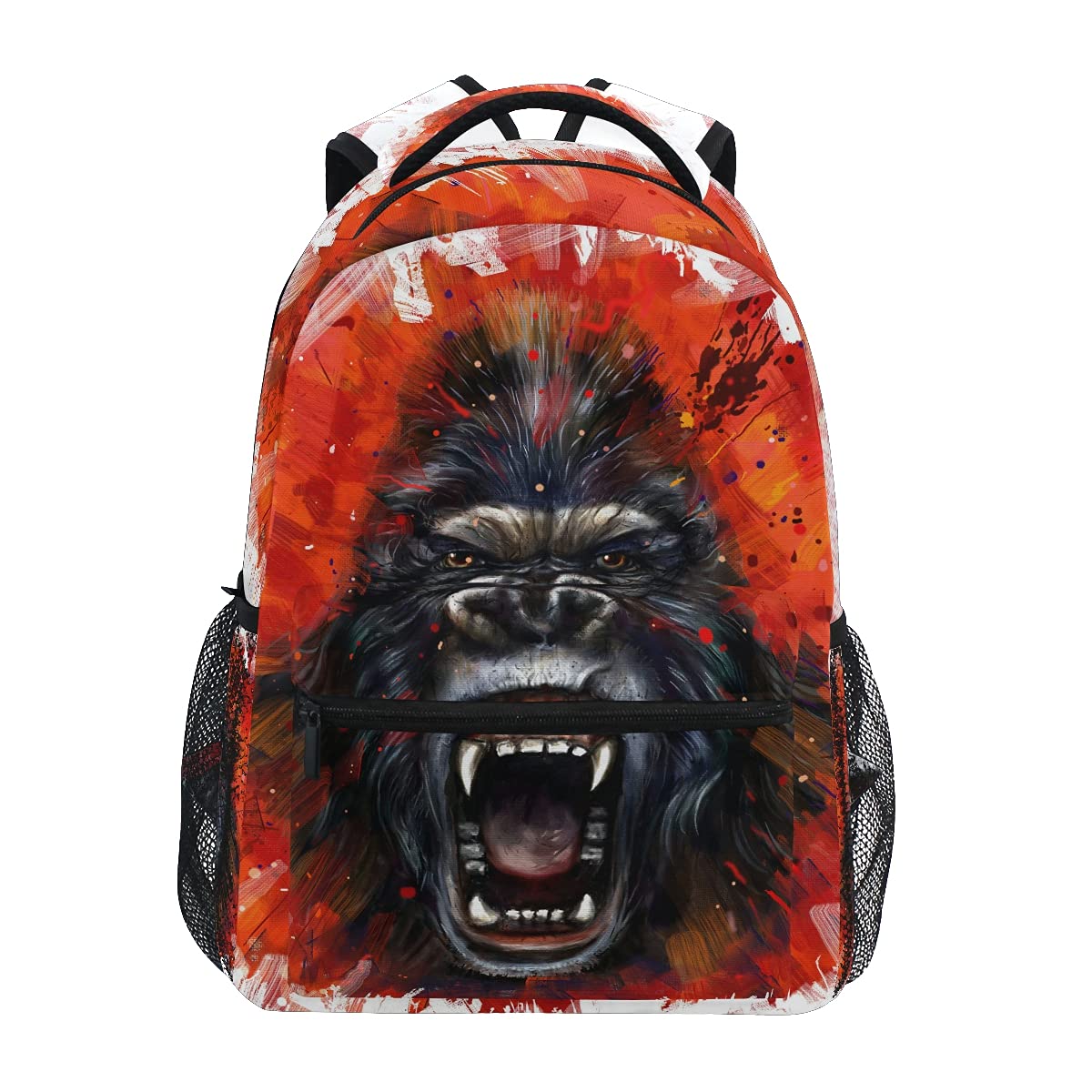 King Kong Backpack for Boys - Durable School Backpack & Bookbag for 3rd 4th 5th Grade Students - Cool Animal Design Travel Daypack - Perfect for School, Hiking, and Outdoor Adventures