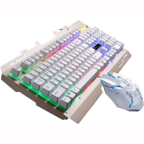 MuslimStreet Gaming Keyboard and Mouse Combo - LED Backlit Wired Mechanical Keyboard with RGB Lighting & Ergonomic Gaming Mouse for PC, Windows, Mac - Perfect for Esports, Streaming & Office Work