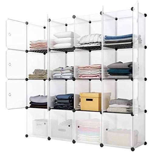 16-Cube Storage Shelf Organizer - White Bookcase, Bookshelf, Closet & Toy Cabinet - Fast 3-7 Day Delivery - Perfect for Home, Office & Kids Room Organization