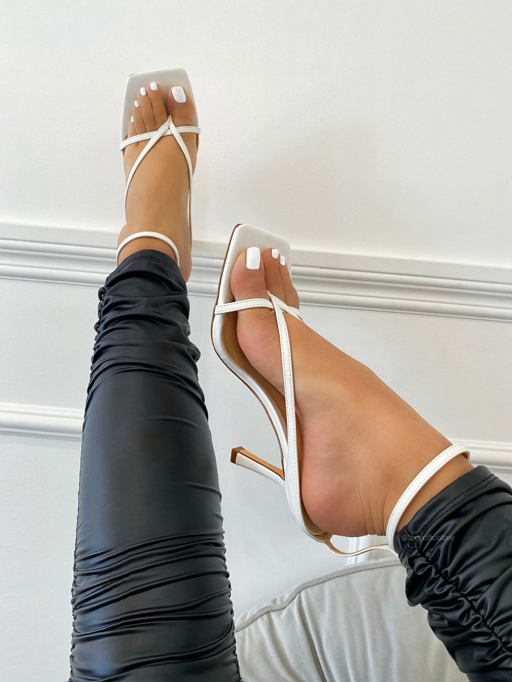 Meela Women's White High Heels - Elegant Stiletto Pumps for Parties, Weddings & Evening Events