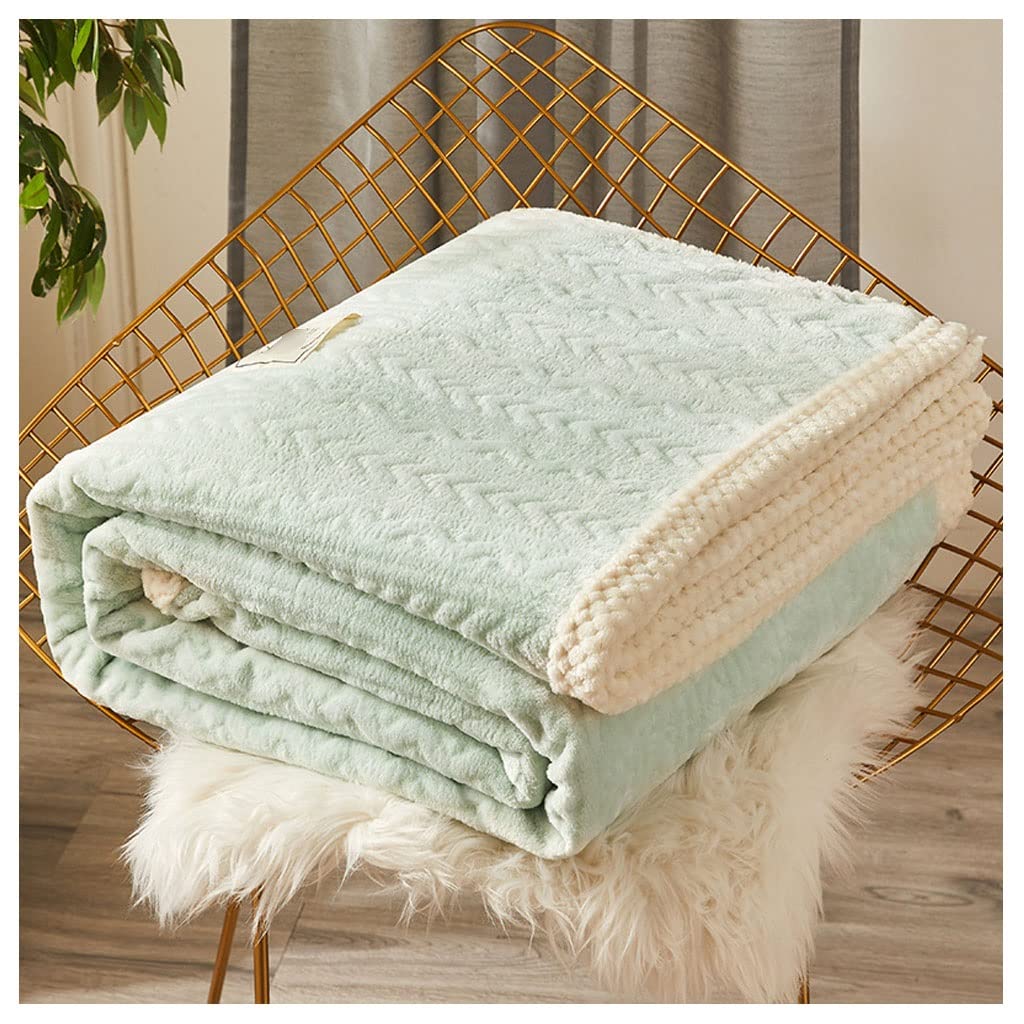 Luxury Flannel Throw Blanket - Super Soft & Warm Coral Velvet Blanket for Couch, Bed, Sofa - Machine Washable - 150x200cm (59x79 Inches) - Perfect for Cozy Nights, Movie Time & Winter Comfort