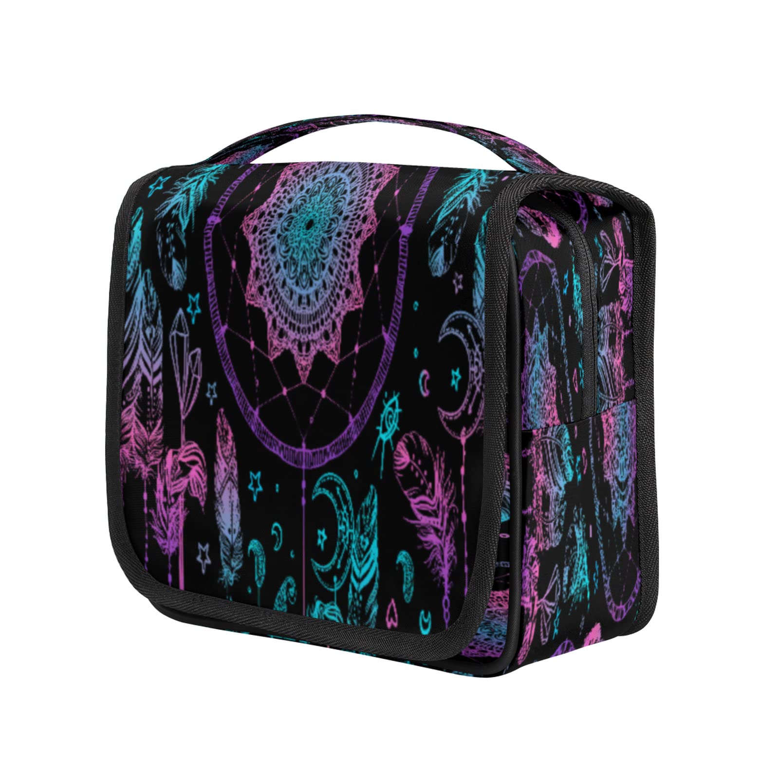 Waterproof Hanging Toiletry Bag for Travel - Portable Cosmetic Organizer with Dreamcatcher Design for Women & Men | Perfect for Bathroom, Shower, Camping & Vacation Gifts