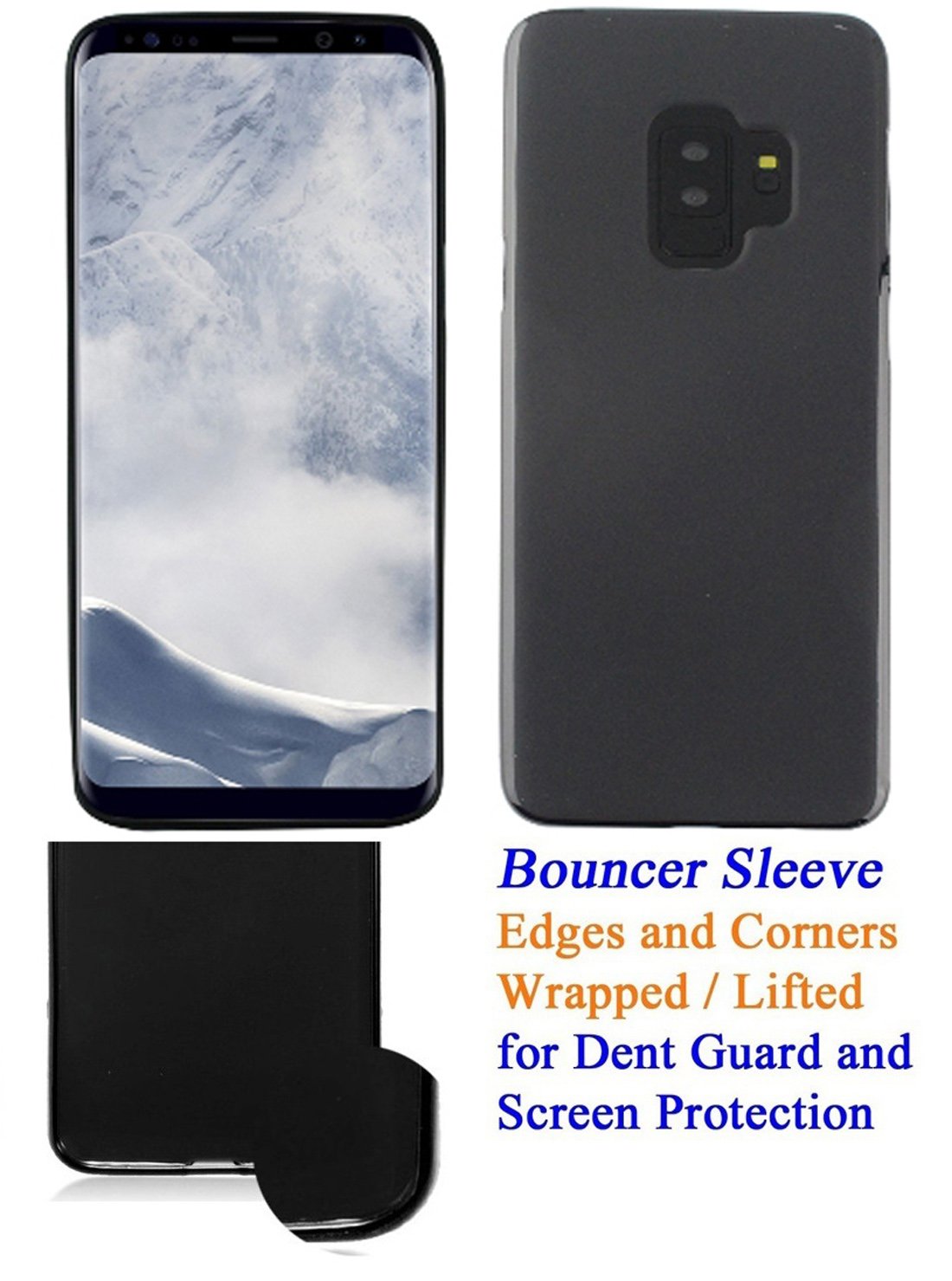 Samsung Galaxy S9 Plus Case 6.2 Inch, Slim Shockproof Bounce Corner Edge Protection, Anti-Slip Grip, Scratch-Resistant Cover, Perfect for Daily Use and Outdoor Activities (Black)