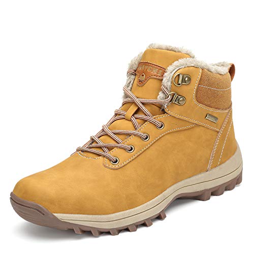 Mishansha Men's & Women's Waterproof Hiking Boots - Winter Snow Boots with Warm Fleece Lining for Outdoor Trekking, Camping & Cold Weather Activities