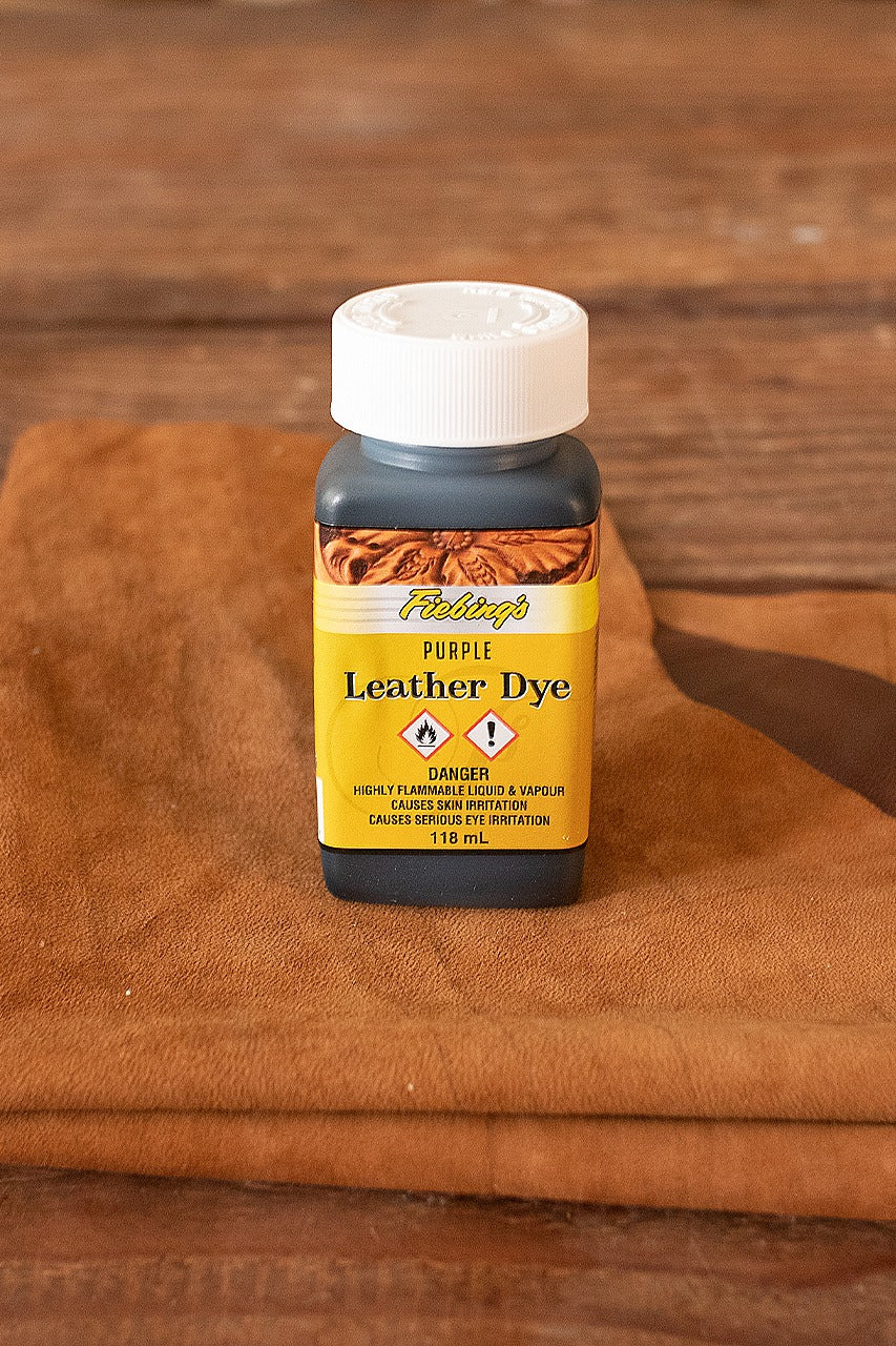 Fiebing's Professional Leather Dye - 4 oz (118ml) Purple - Premium Leather Coloring for Shoes, Bags, Furniture & DIY Leather Crafts