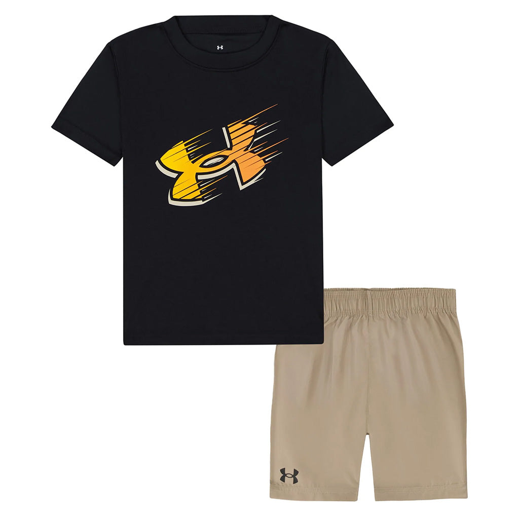 UA Kids' Woven Short Sleeve Set - Comfortable Athletic Outfit for Boys & Girls | Perfect for Sports, Playtime & Everyday Wear