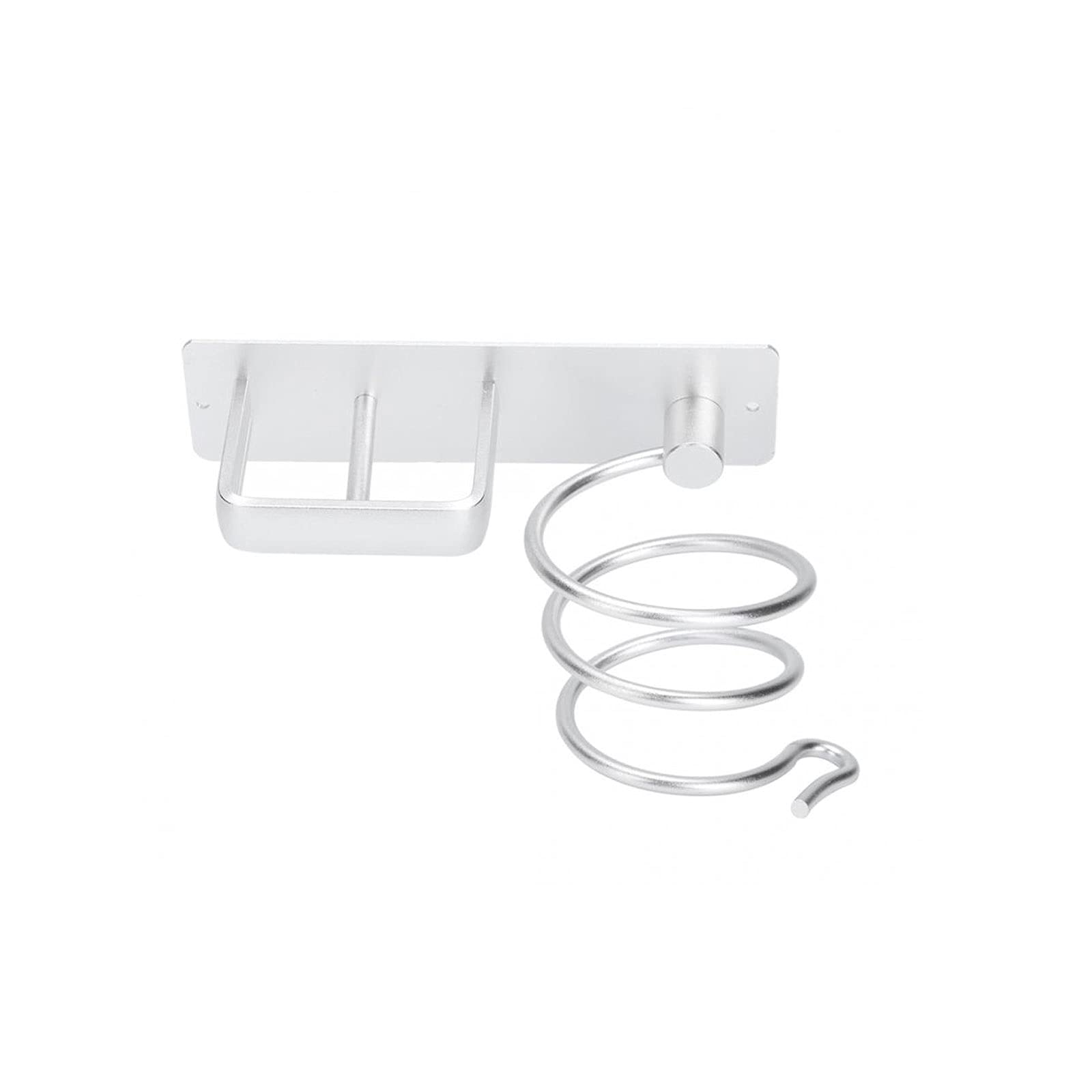 DIWANG Aluminum Wall Mounted Bathroom Shelf - Universal Hair Dryer Holder & Blower Organizer with Spiral Stand | Space-Saving Storage for Hairdryer, Toiletries & Bathroom Essentials