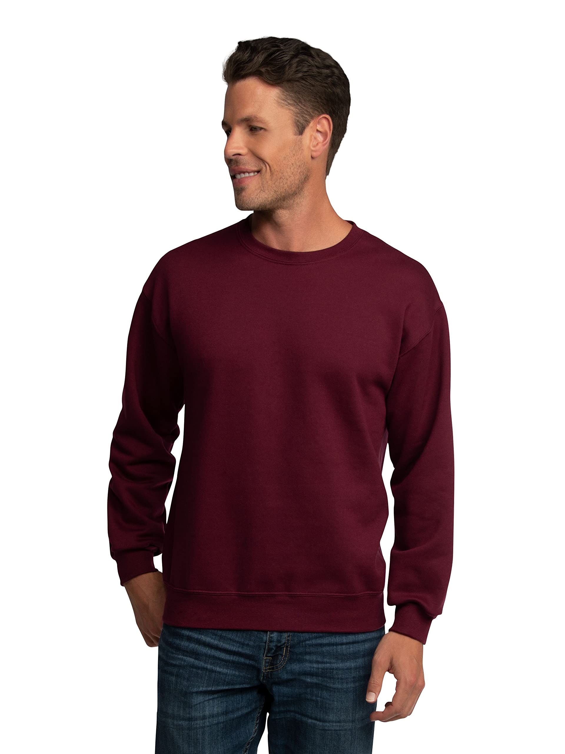 Fruit of the Loom Men's Moisture Wicking Eversoft Fleece Sweatshirt - Soft & Breathable Pullover for Gym, Running & Casual Wear