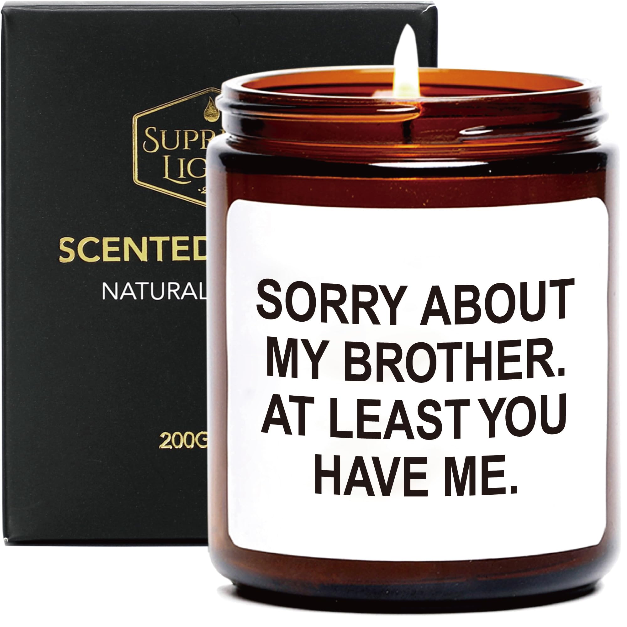 Funny Father's Day Gifts for Dad from Daughter & Son - Humorous At Least You Have Me Candle for Parents - Perfect Birthday, Anniversary & Christmas Present for Mom & Dad - Great for Home Decor, Office Desk & Relaxation Moments