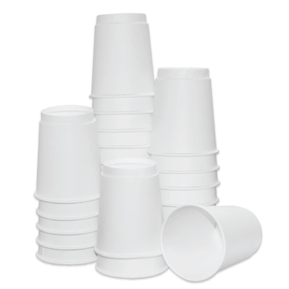 Premium Insulated Paper Cups for Coffee & Tea | Made in USA Recyclable Double Wall Hot Beverage Cups | Eco-Friendly Disposable To-Go Cups for Coffee Shops, Offices & Events (8 oz, 500 Count) - Perfect for Hot Drinks On-The-Go