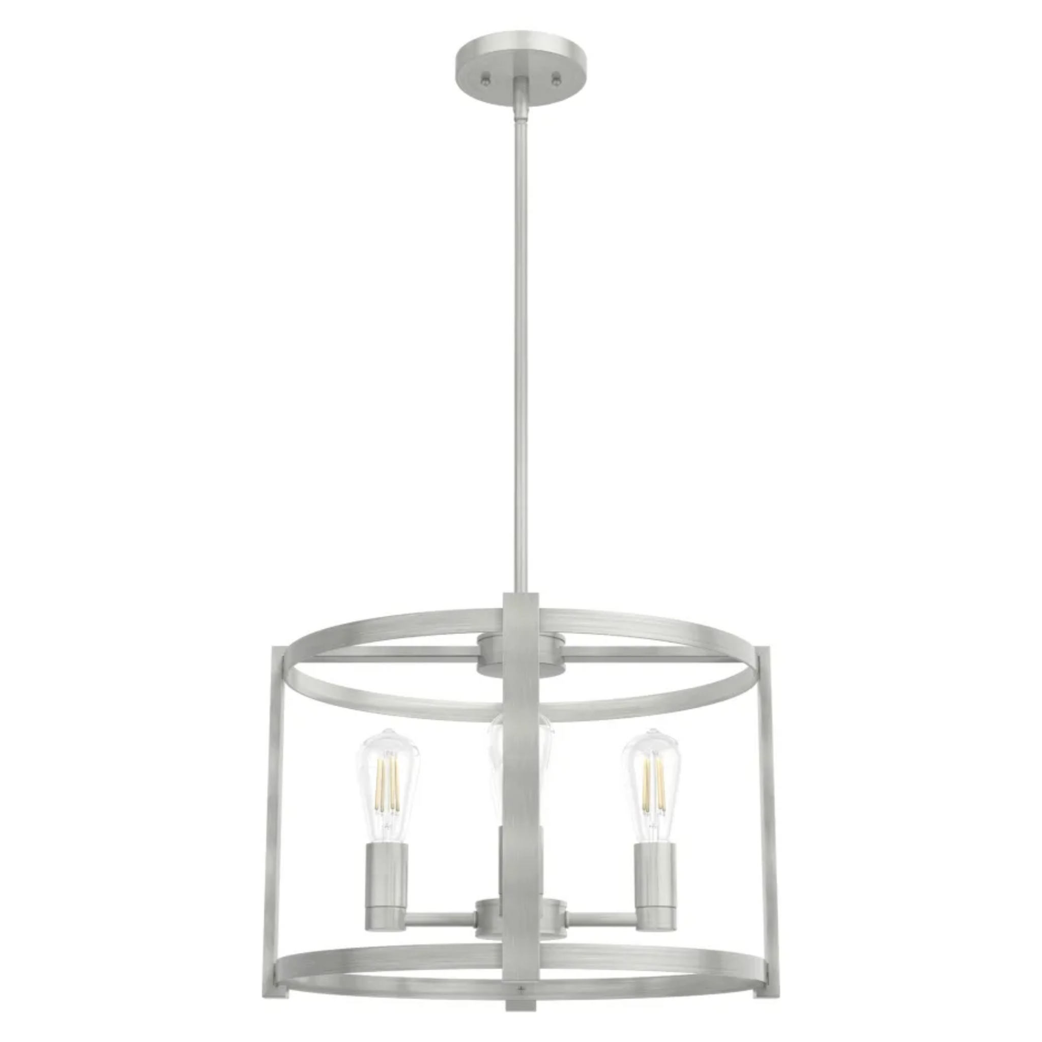 Hunter Astwood 4-Light Chandelier in Brushed Nickel - Modern Ceiling Light Fixture for Dining Room, Bedroom & Living Room Decor