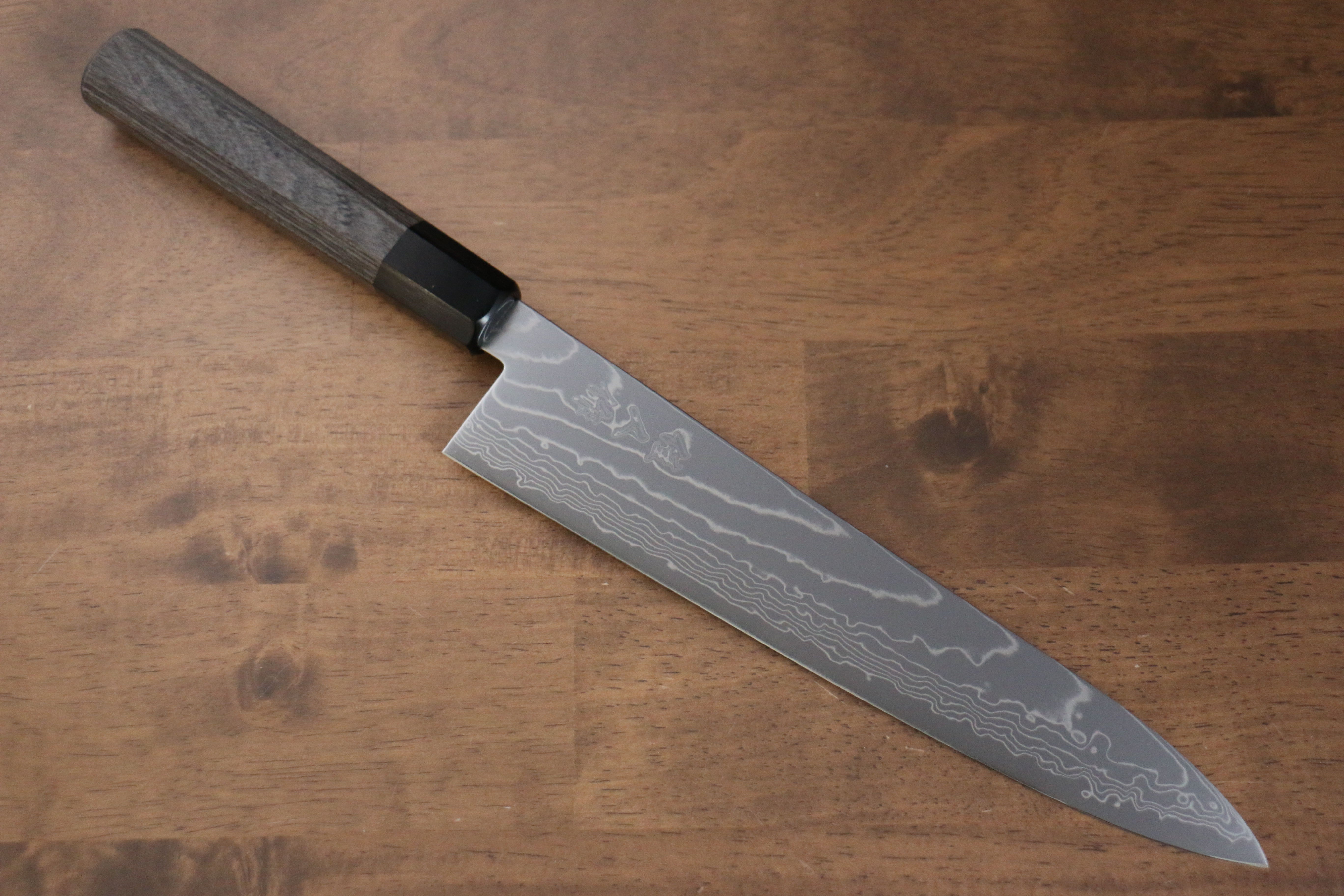 Premium Kajin Cobalt Special Steel Damascus Gyuto 240mm Chef Knife - Gray Pakka Wood Handle - Professional Japanese Kitchen Knife for Sushi, Meat Cutting & Vegetable Chopping
