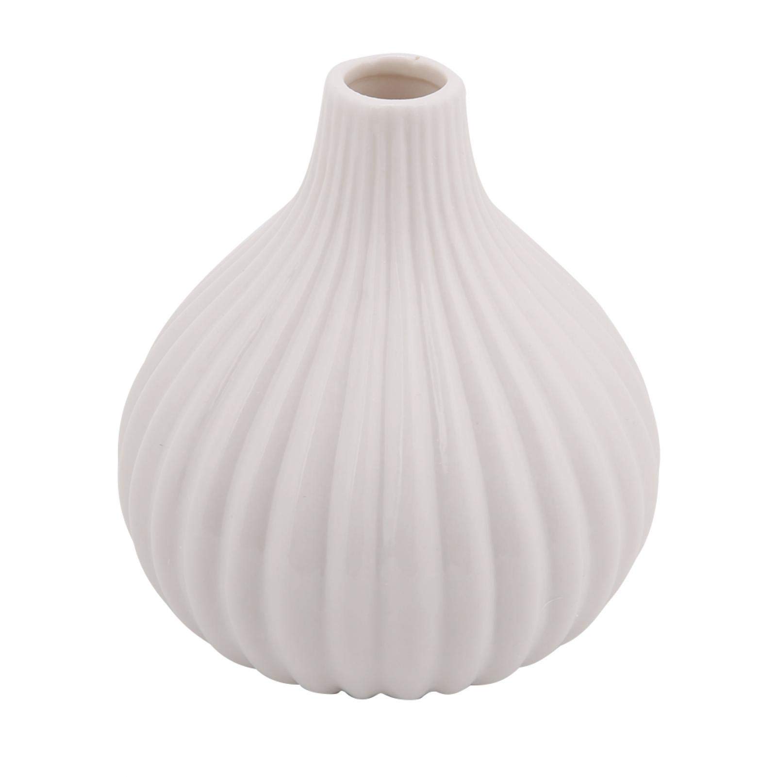 Elegant Ceramic Vase Set - Minimalist Decorative Bud Vases for Home, Office & Table Decor - Perfect for Flowers, Bookshelf Display and Wedding Centerpieces (#1)