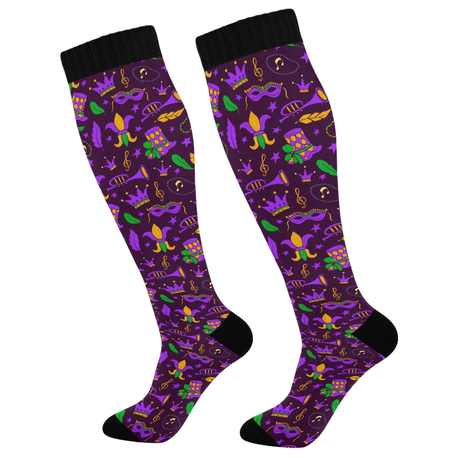 Fisyme Compression Socks for Women & Men - Warm, Comfortable Athletic Crew Socks for Running, Hiking, Cycling - Perfect for Workouts, Sports & Outdoor Activities