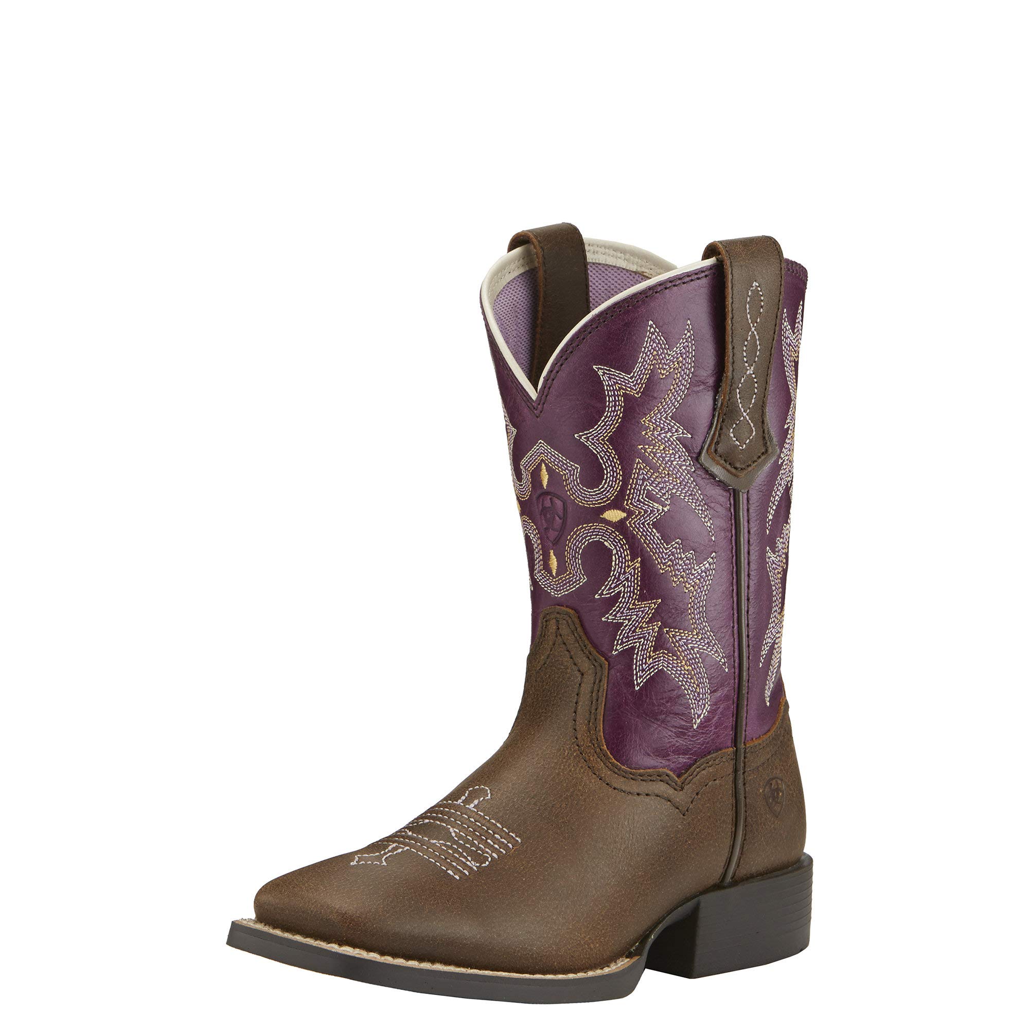 ARIAT Kids' Tombstone Western Boots - Durable Leather Cowboy Boots for Boys & Girls - Perfect for Rodeo, Horse Riding & Country Style Outfits