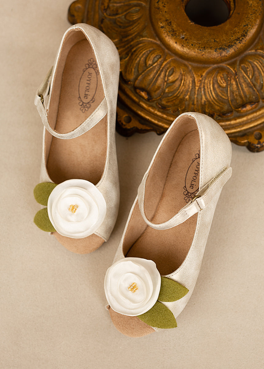 Charlotte Flower Girl Flat Shoes in Ivory - Comfortable & Elegant for Weddings, Parties & Special Occasions