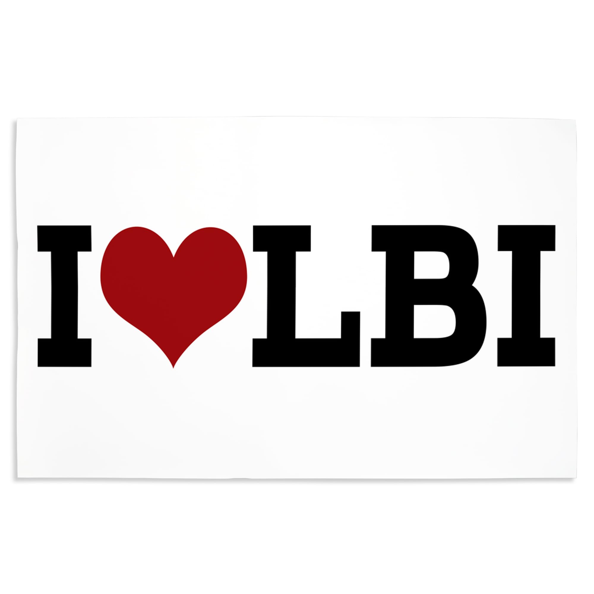 Heart LBI Giclee Print 16x24 Inch - Premium Wall Art Decor for Beach House, Living Room & Office | Lantern Press
