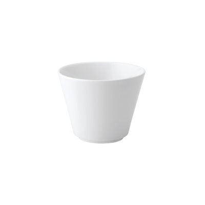 Anton Black 8 Oz Straight Sided Flared Bowl - Set of 6 White Ceramic Bowls for Soup, Salad, Dessert & Serving | Durable Restaurant & Home Kitchenware