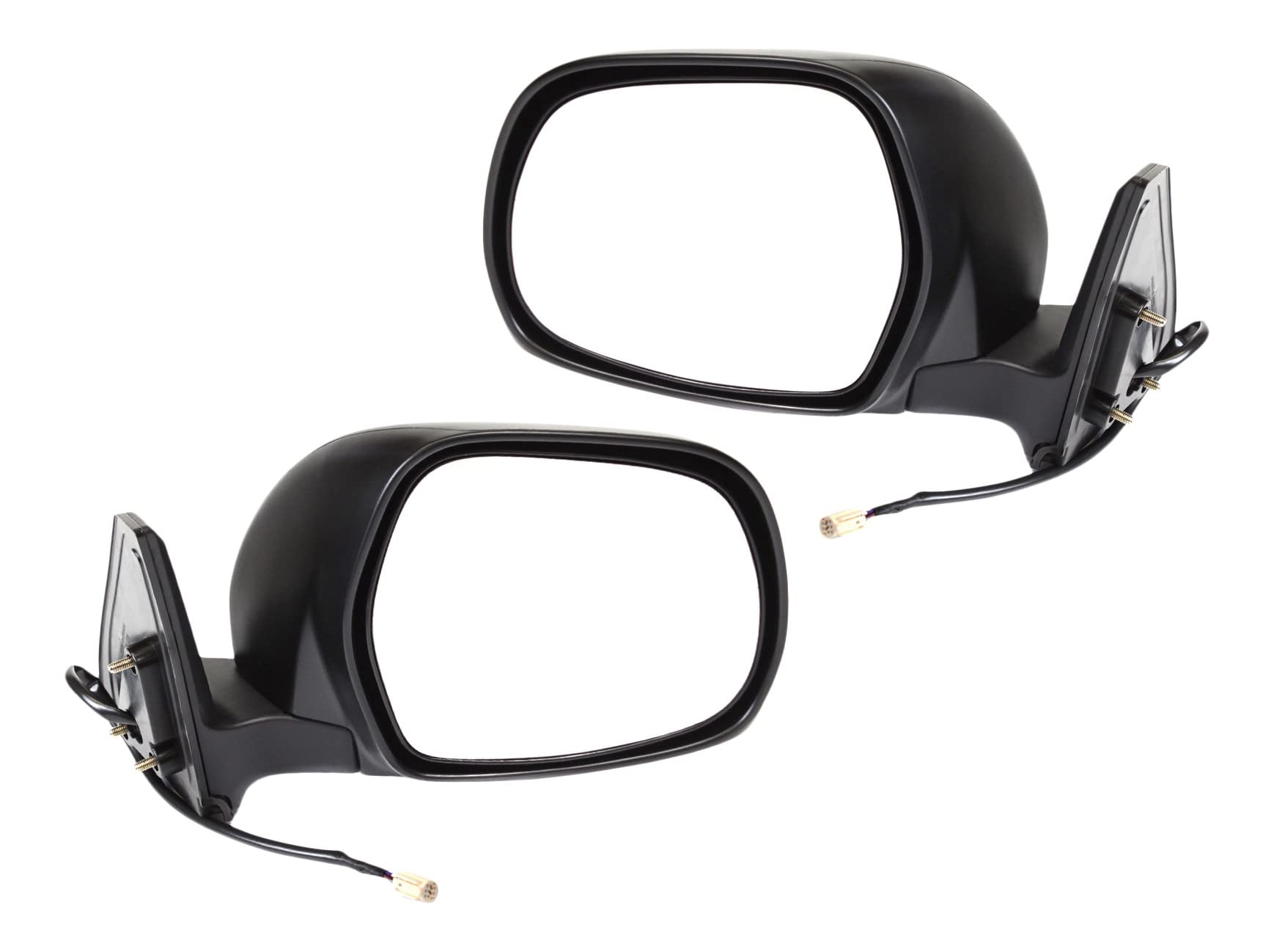 Toyota 4Runner 2003-2009 Replacement Power Side Mirrors - Textured Black Non-Heated Driver & Passenger Side - Perfect for Off-Roading & Daily Commuting