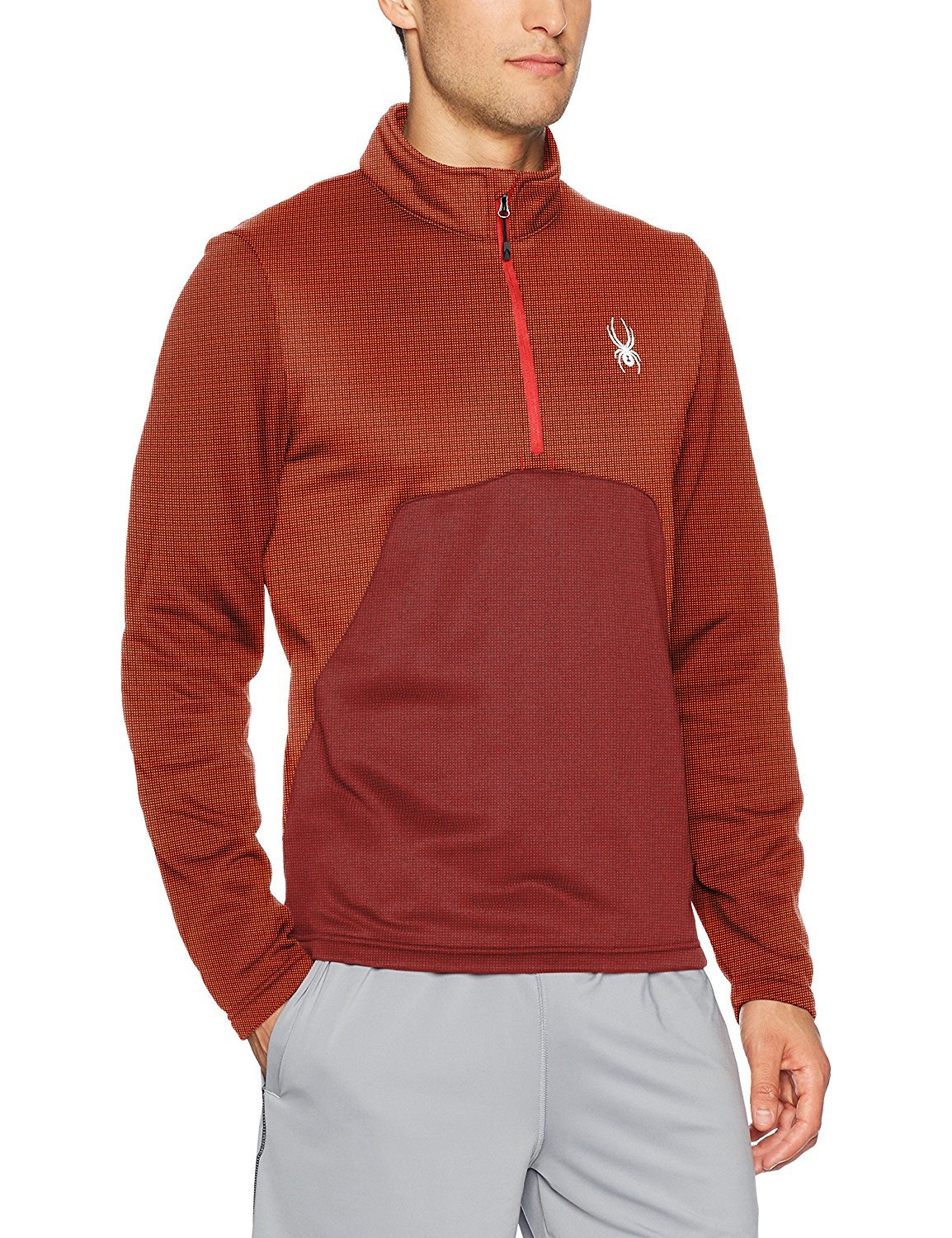 Spyder Men's Capitol Fleece 1/2 Zip Hard Face Fleece Jacket - Warm Winter Pullover for Skiing, Hiking & Outdoor Activities