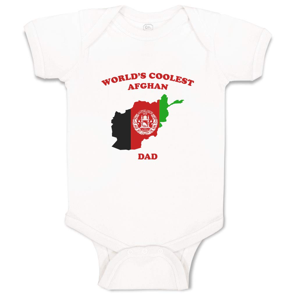 Custom Baby Bodysuit - Worlds Coolest Afghan Dad Cotton Onesie for Boys & Girls | Perfect for Family Photos, Holidays & Special Occasions