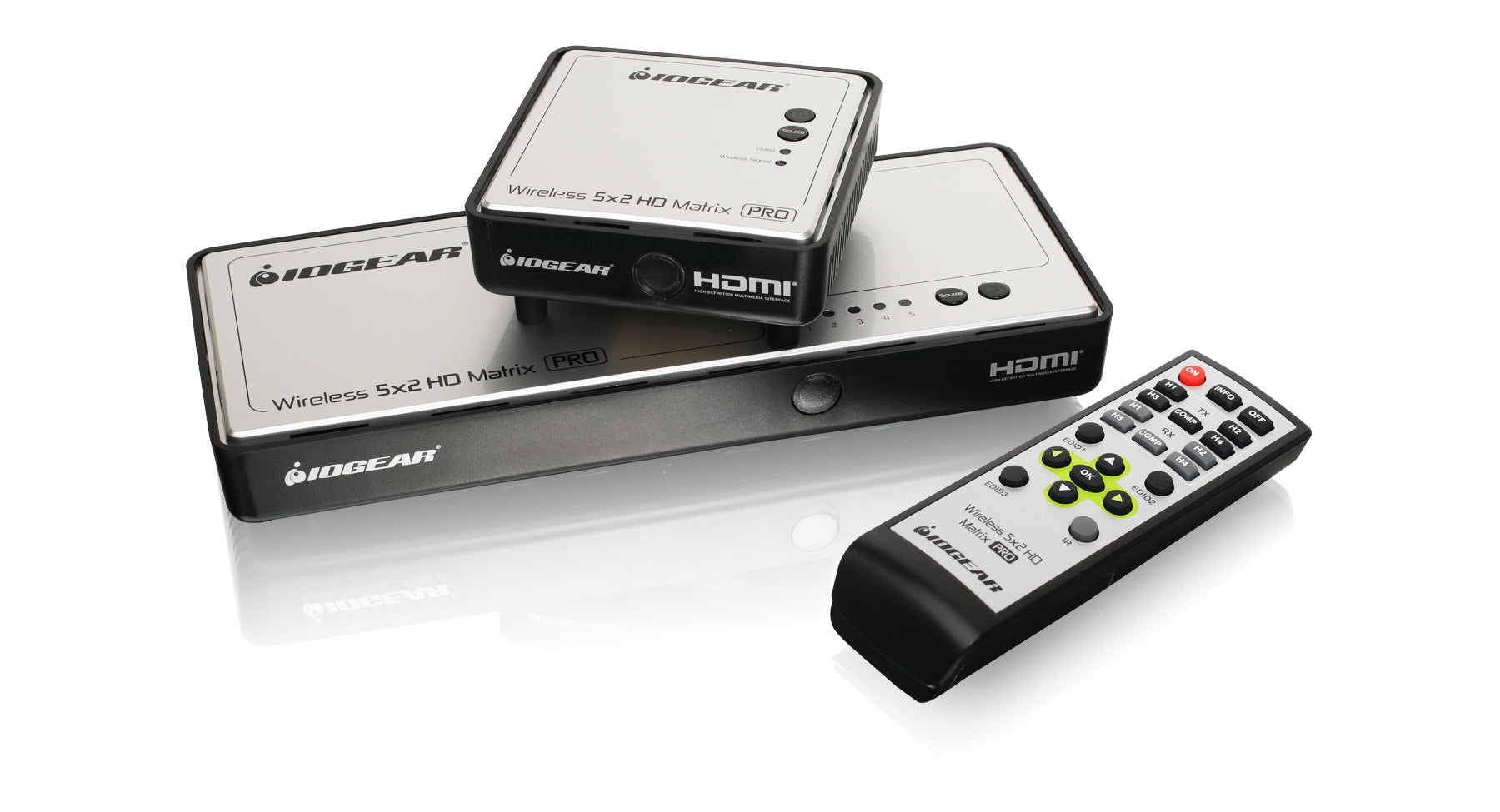 Long Range HDMI Wireless Video 5x2 Matrix PRO with 1 Receiver - 4K Ultra HD Streaming for Home Theater & Multi-Room Setup
