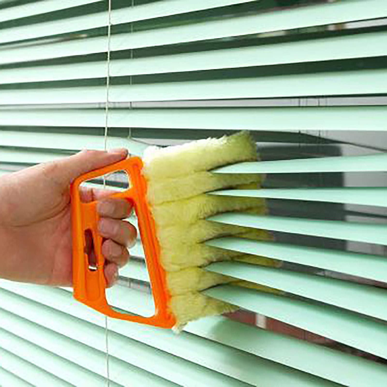 GserGdK 7-Toothed Shutter Cleaning Brush - Mini Handheld Dust Brush for Blinds, AC Vents & Household Cleaning | Perfect for Awnings, Siding, Cars & Fans | Compact Cleaning Tool for Windows, HVAC & Car Vents