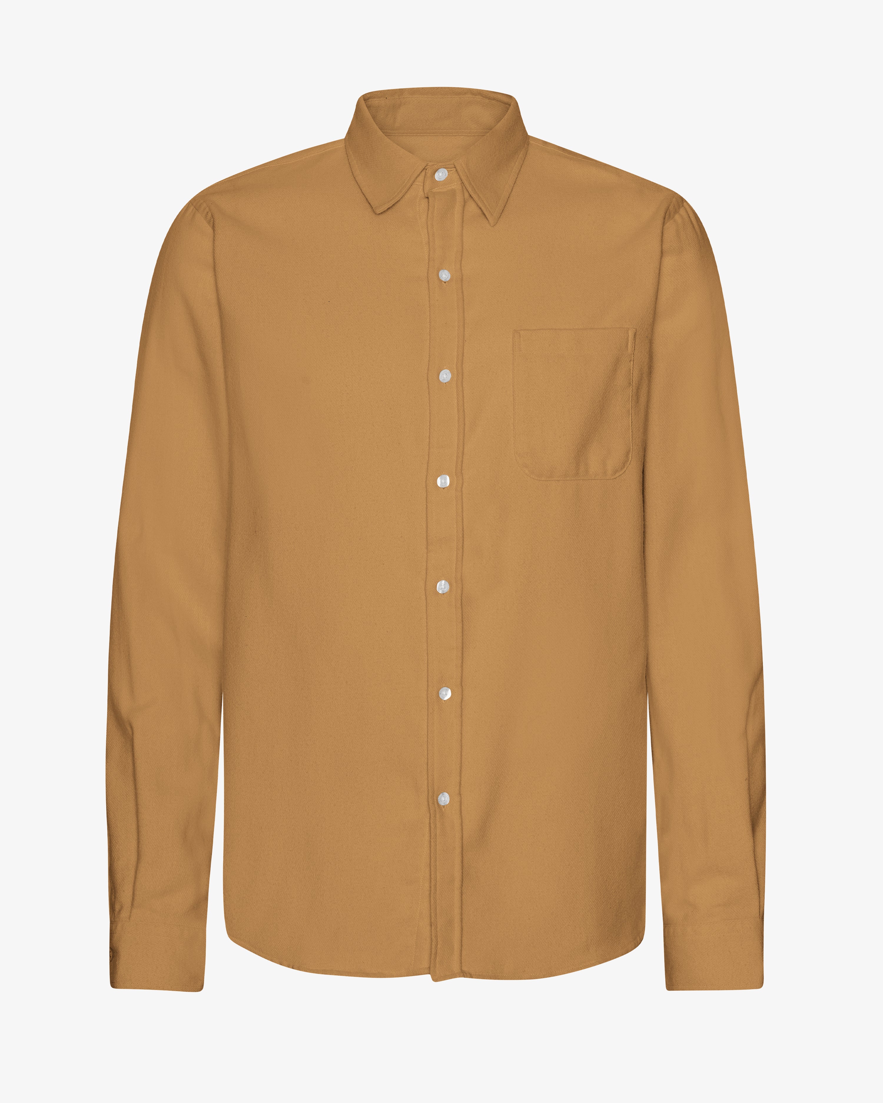 Premium Organic Cotton Flannel Shirt for Men - Soft & Comfortable Sahara Camel Plaid - Perfect for Casual Wear, Outdoor Adventures & Layering in Cool Weather