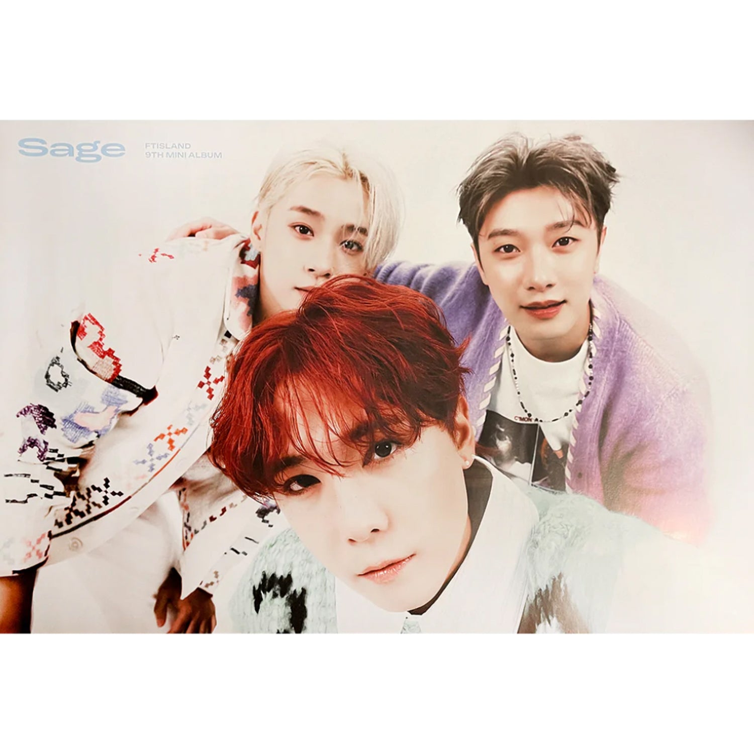 FTISLAND 9th Mini Album 'SAGE' Official Poster - Kpop Band Merchandise for Fans, Room Decor & Gift Idea