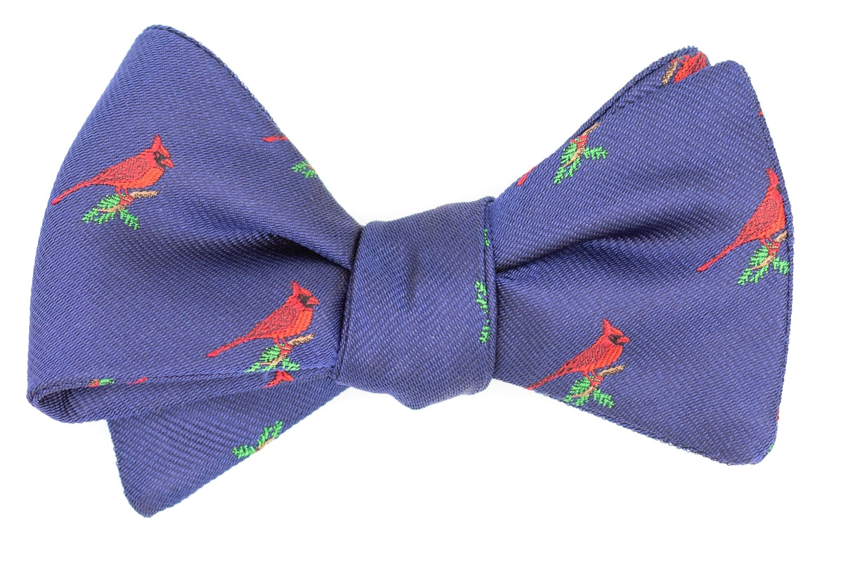 Festive Christmas Cardinal Bow Tie - Elegant Cobalt Blue for Holiday Parties & Gifts - Perfect for Weddings, Office Celebrations & Family Gatherings