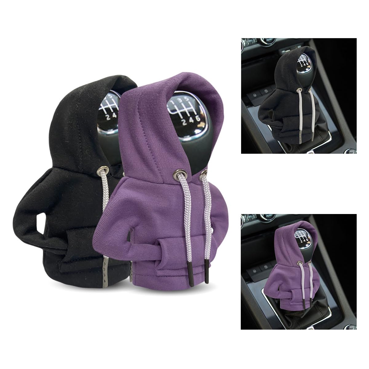 Car Gear Shift Hoodie - Fashionable Gear Shift Knob Cover | Mini Hoodie for Auto Shifter | Universal Car Interior Accessories & Cute Gadgets | Perfect for Car Enthusiasts & Unique Auto Decor