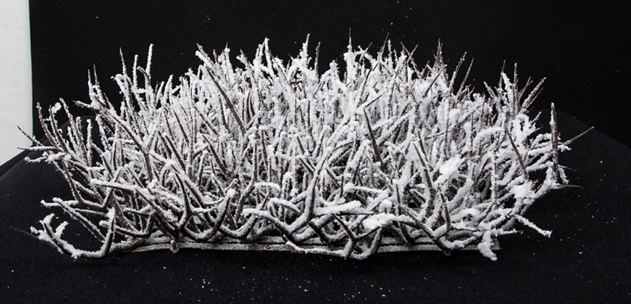 15x15x4.5 Inch Glittered & Flocked Artificial Twig Mat - White/Brown Christmas Decor (Pack of 6) | Perfect for Holiday Table Centerpieces, Mantel Decor, and Winter Wreath Accents
