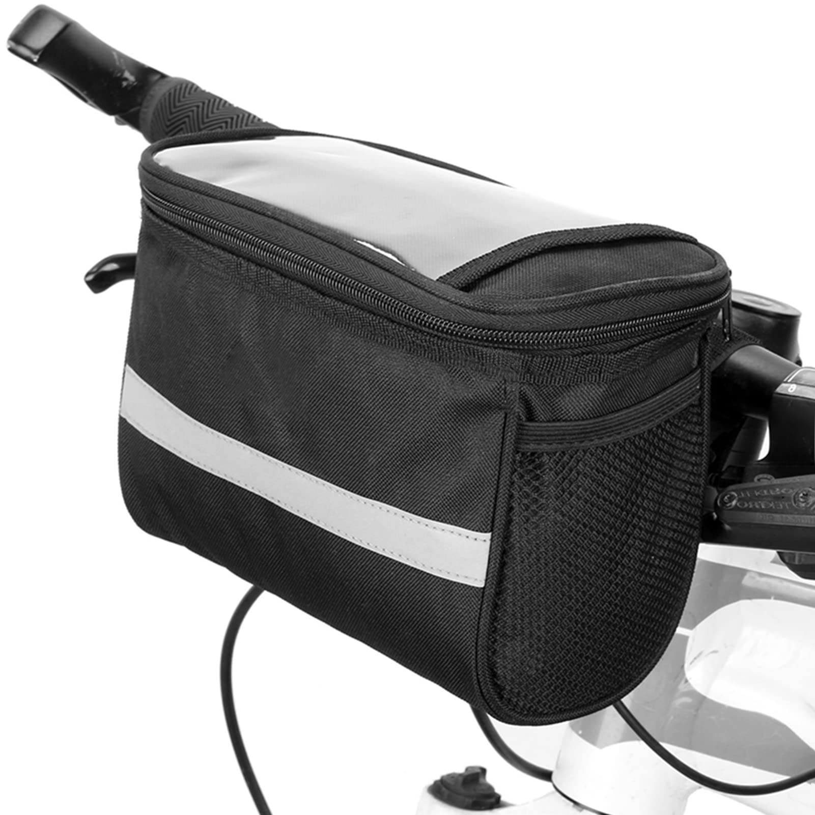 Lixada Bike Baskets Bag with Reflective Stripe - Waterproof Bicycle Handlebar Bag & Frame Bag for Commuting, Cycling & Outdoor Adventures - Perfect for Road Bikes, Mountain Bikes & Urban Cycling