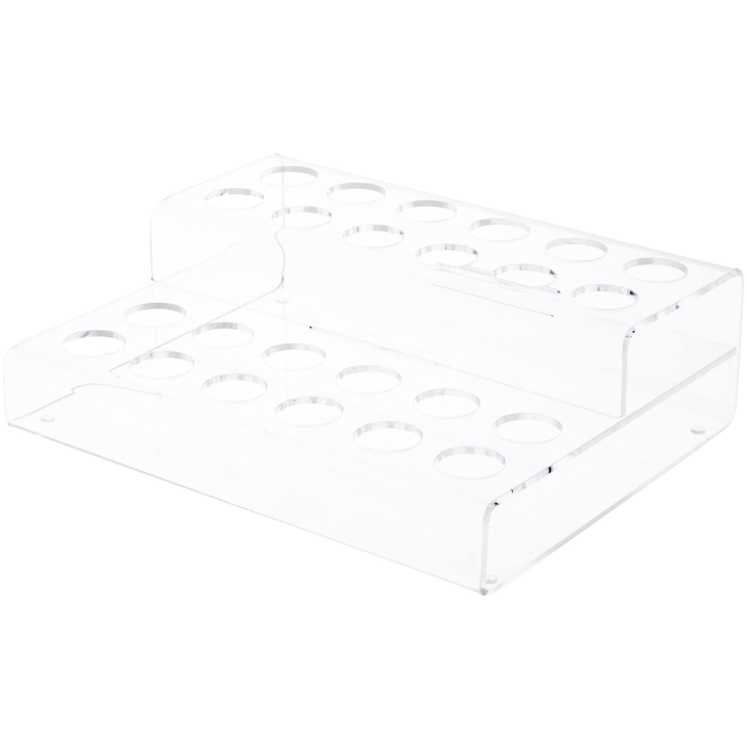 Plymor Clear Acrylic 2-Tier Display Stand for 24 Round Lipstick Tubes - 3