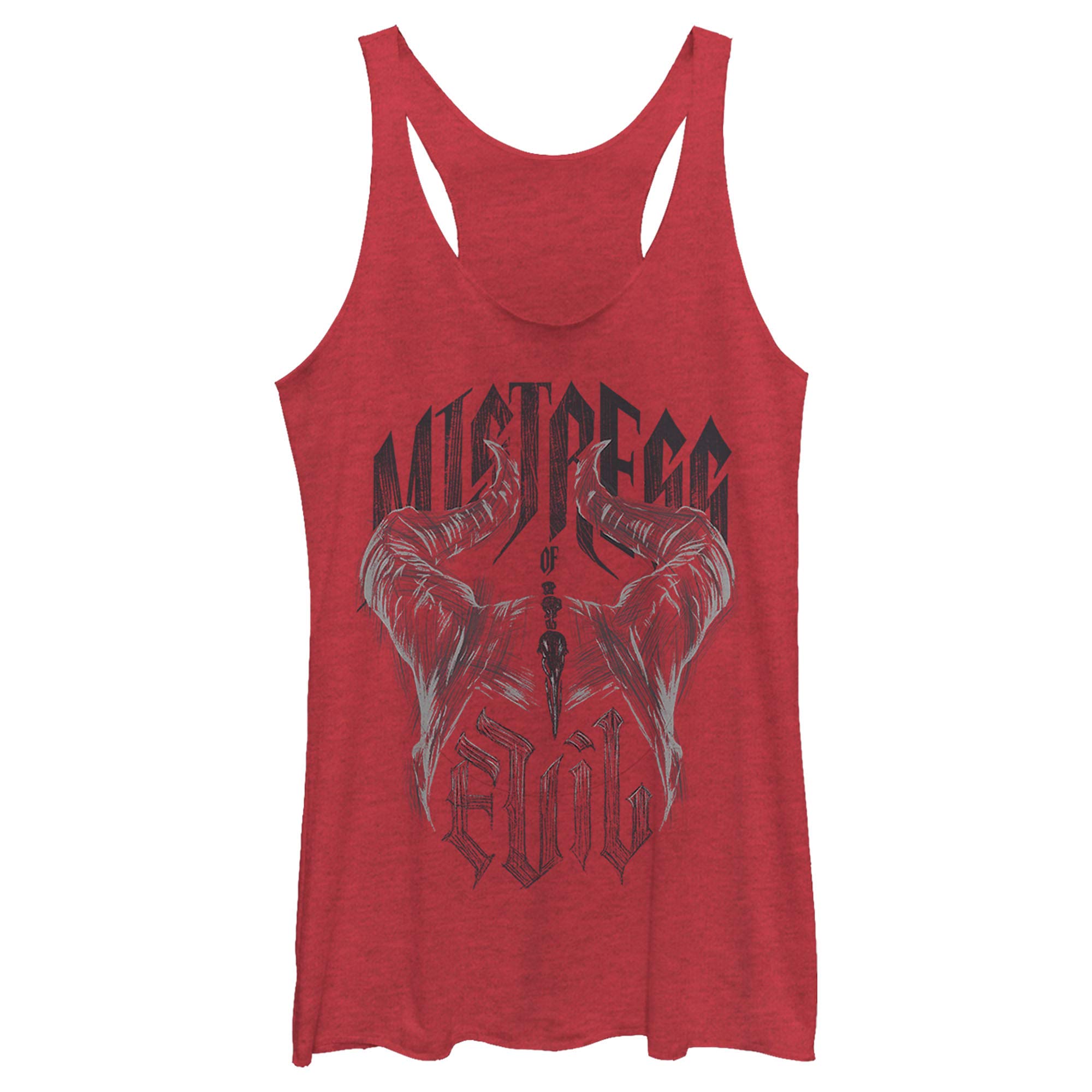 Disney Maleficent Pure Evil Women's Racerback Tank Top - Soft Cotton Sleeveless Shirt for Women - Perfect for Cosplay, Halloween Costumes & Disney Themed Parties