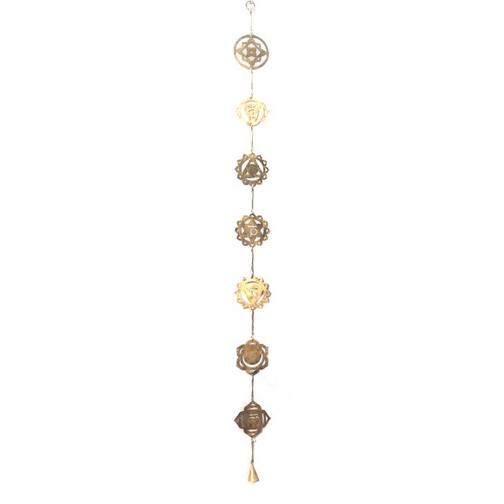 Gold Chakra Chime - Healing Meditation Wind Chime for Yoga, Feng Shui & Spiritual Relaxation | Perfect for Home, Garden & Sacred Spaces