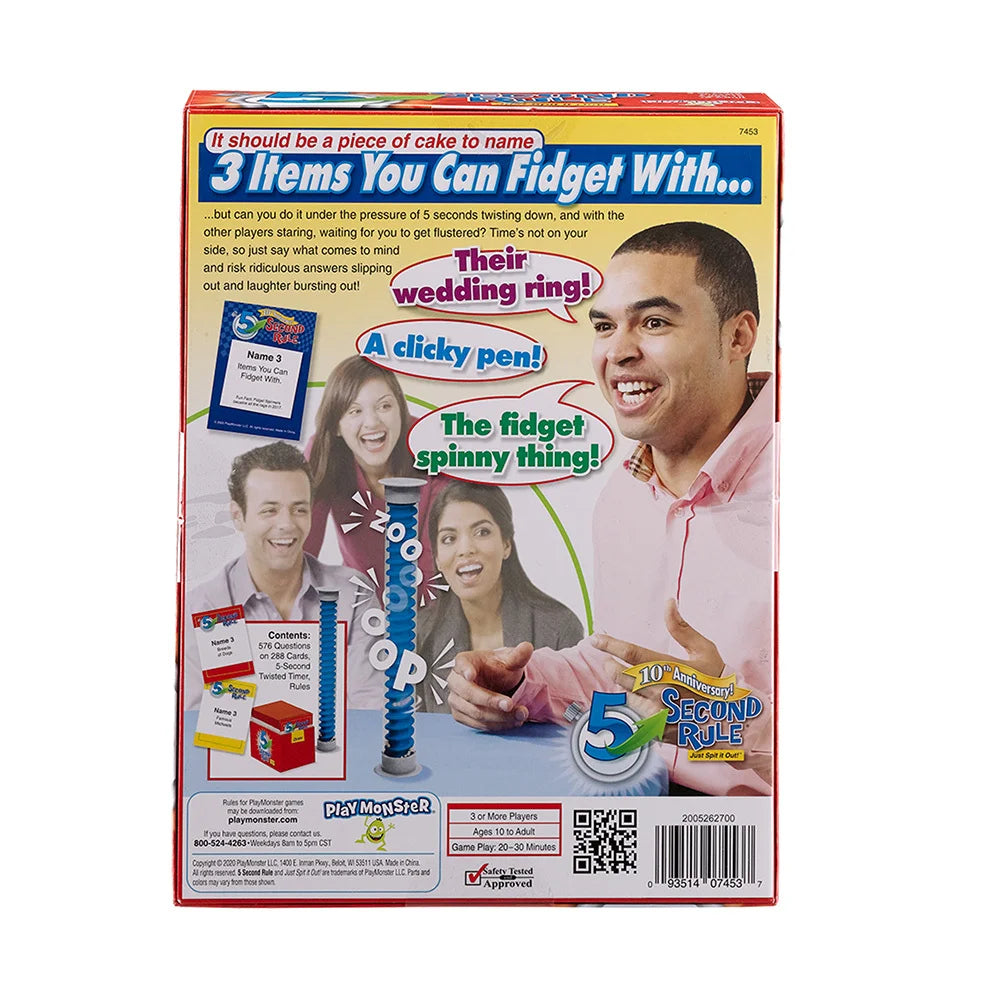 5 Second Rule Board Game - 10th Anniversary Edition | Fun Family Party Game for Kids & Adults | Perfect for Game Nights, Gatherings & Holidays