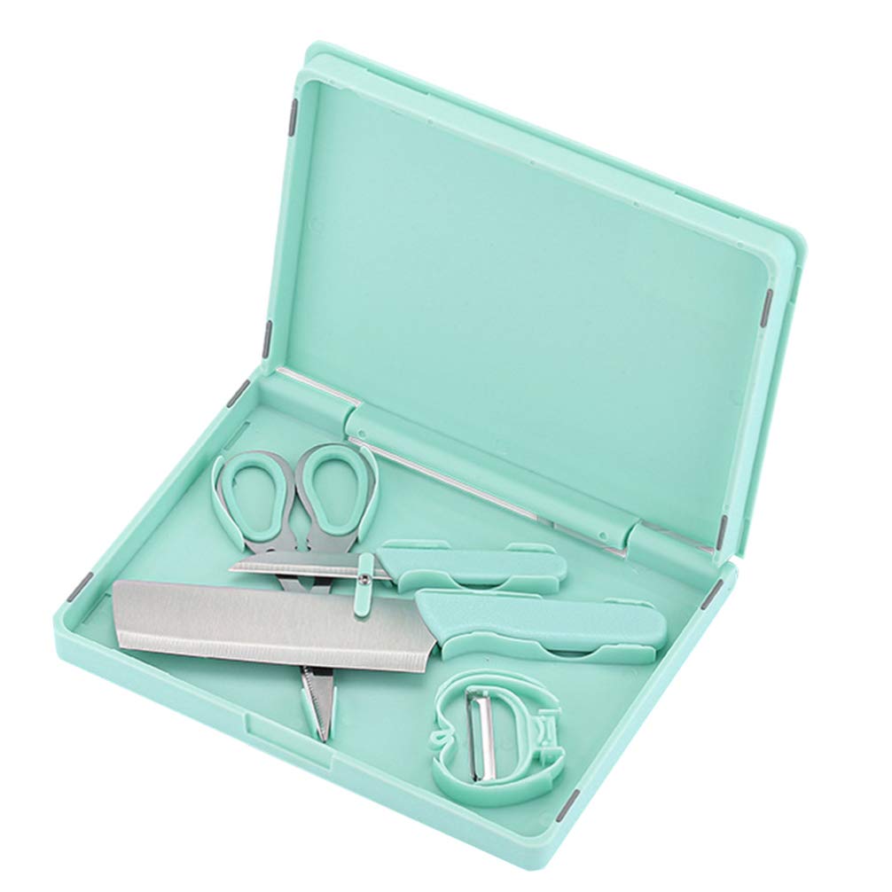 Premium Kitchen Tools Set - Chef Knife, Foldable Chopping Board, Vegetable Peeler & Kitchen Shears - Perfect for Home Cooking, Travel & Camping Gifts
