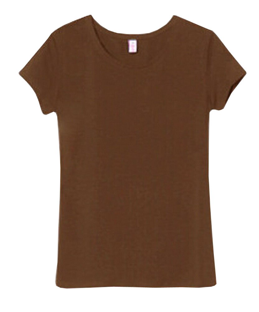 Black Temptation Women's Comfy Short Sleeve Lightweight T-Shirt - Brown | Perfect for Casual Outings, Lounge Wear & Everyday Comfort