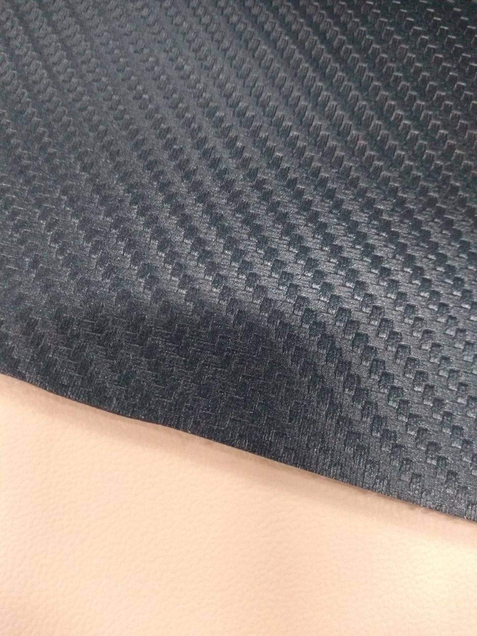 Premium Carbon Fiber Marine Vinyl Fabric - Dark Blue Waterproof Upholstery Material (10 Yards 360