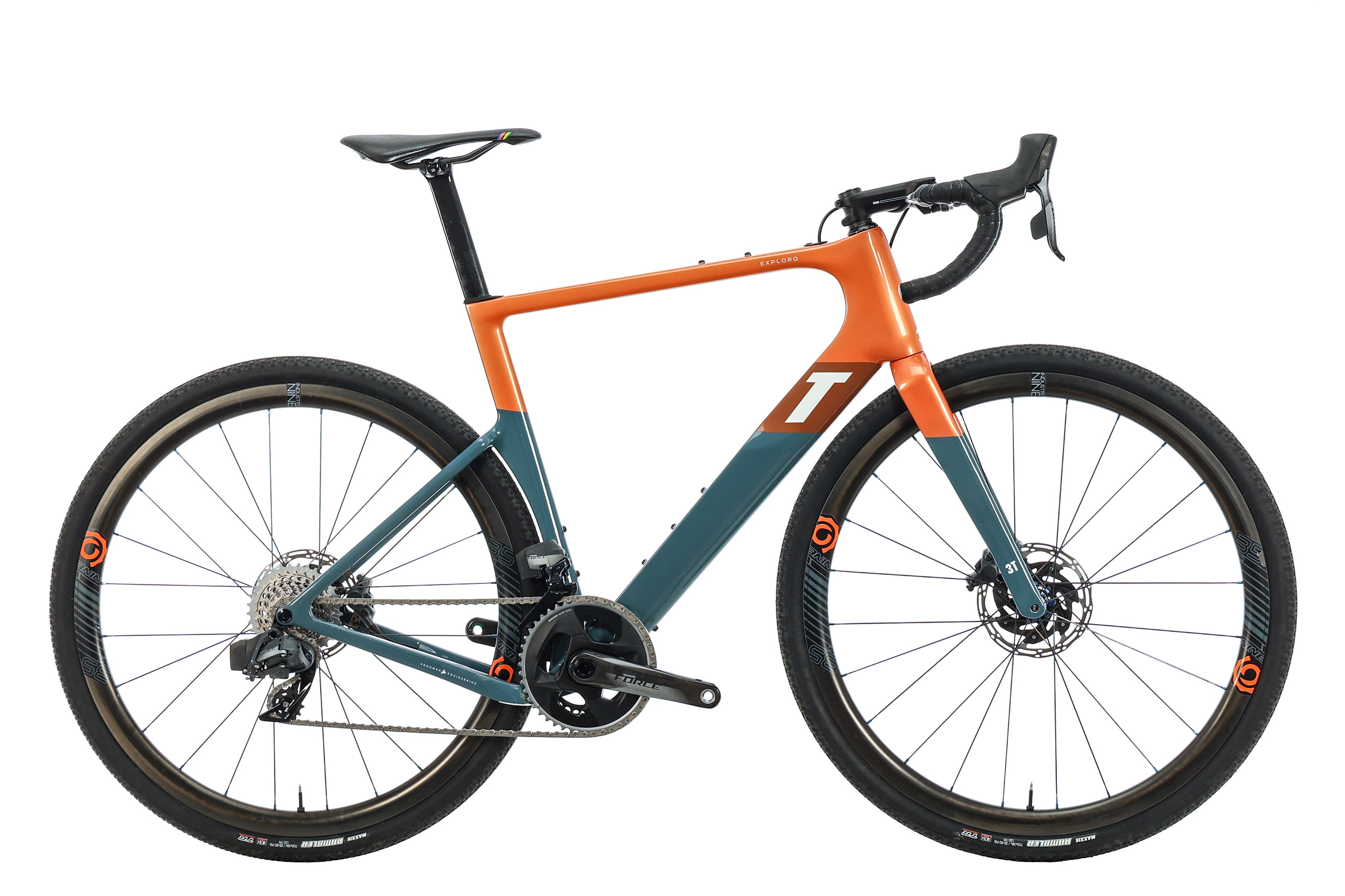 2021 3T Exploro RaceMax Force AXS 2X Gravel Bike - 56cm Carbon Frame, 1x12 Drivetrain for Adventure Racing & Bikepacking - Perfect for Off-Road Trails, Commuting & Long-Distance Cycling