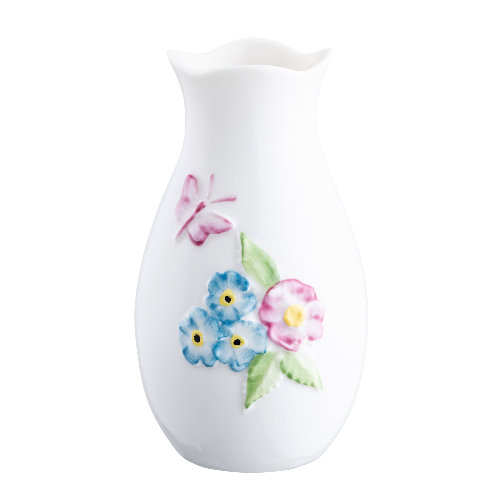 Belleek Classic Forget Me Not Mini Vase - Elegant Floral Home Decor for Tabletop, Wedding Centerpiece & Gift Idea