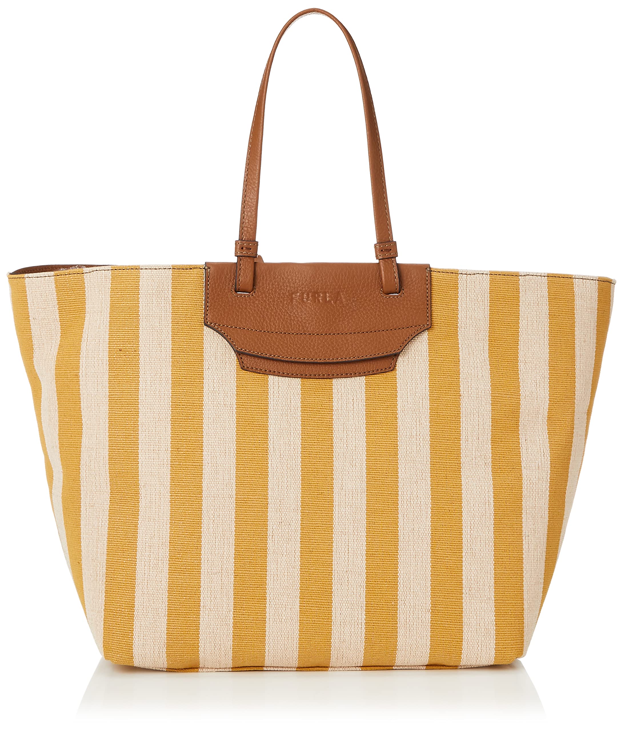 Furla Meraviglia Medium Tote Bag 30cm in Toni Girasole/Cognac - Stylish Leather Handbag for Women | Perfect for Work, Travel & Everyday Use