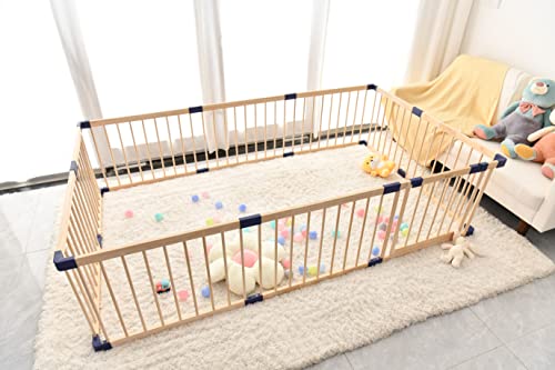 Baby Playpen with Door - Large Indoor & Outdoor Safety Playard for Toddlers & Kids - Activity Center for Home, Backyard, and Travel - No Mat Included