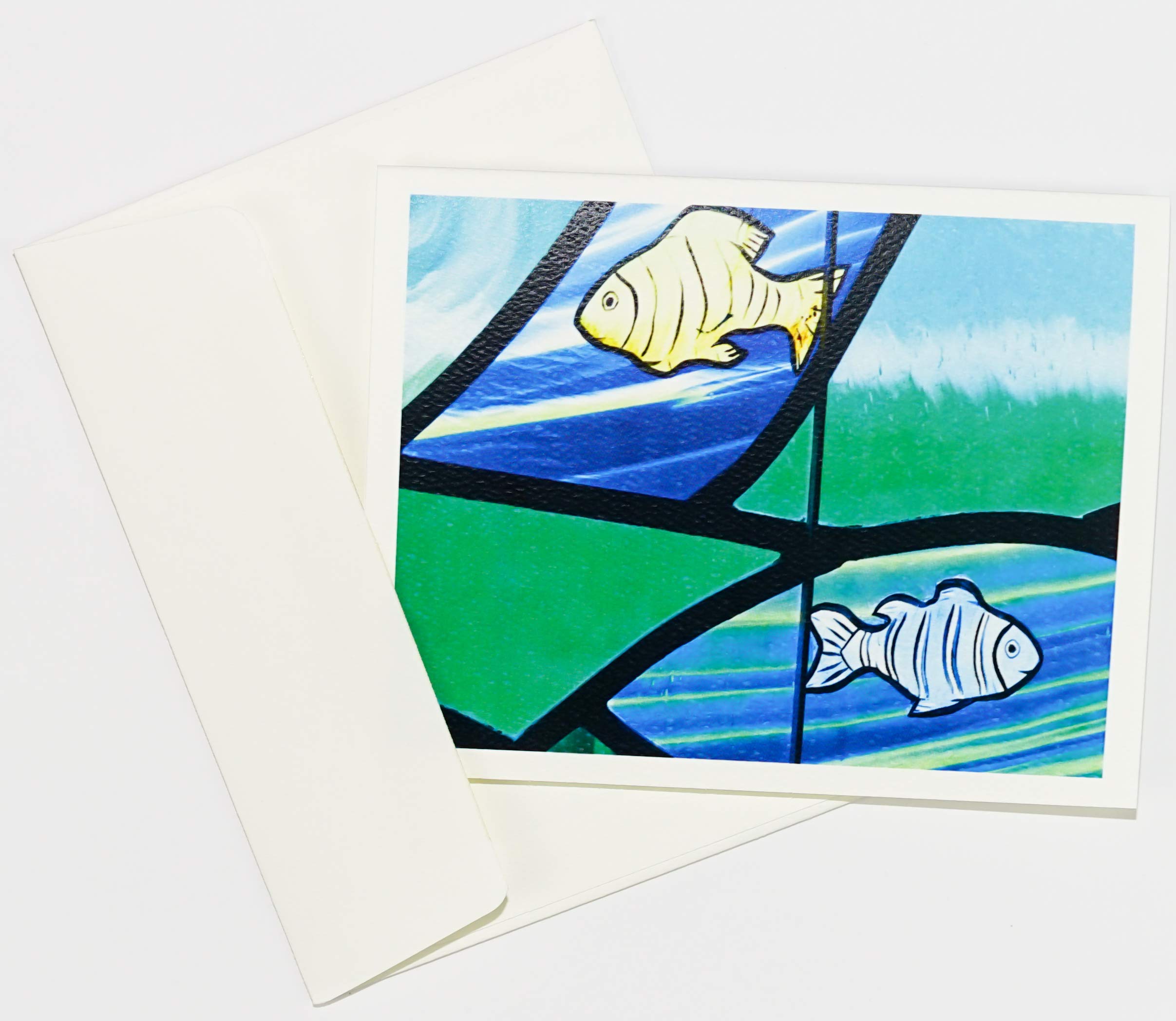Handmade Stained Glass & Mosaic Tile Photography Note Cards - Boxed Set of 16 Blank Greeting Cards (4.25x5.50 Inches) with 18 Textured Envelopes - Perfect for Thank You, Birthday, Get Well, Easter, Mother's Day & Friendship - Made in USA | Ideal for Special Occasions, Wedding Favors & Thoughtful Gifts