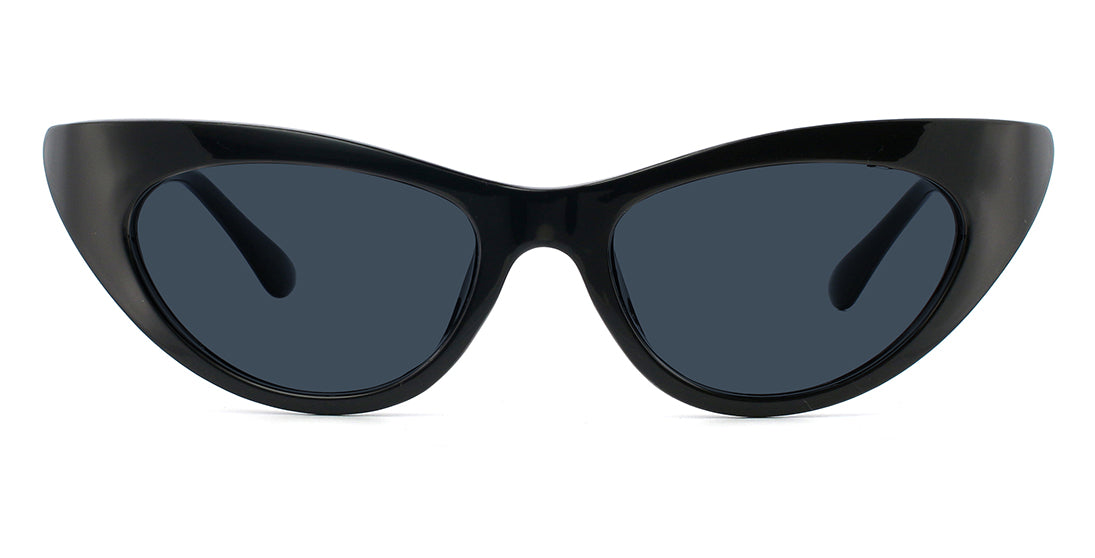Stylish Acetate Cat Eye Sunglasses P6327 Black - UV Protection, Retro Fashion for Women - Perfect for Beach, Driving & Outdoor Activities