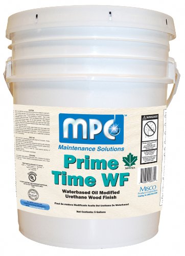 Misco PRI-05MN MPC Prime Time WF Water-Based Oil Modified Urethane Wood Finish - 5 Gallon for Furniture, Cabinets, and Flooring Protection