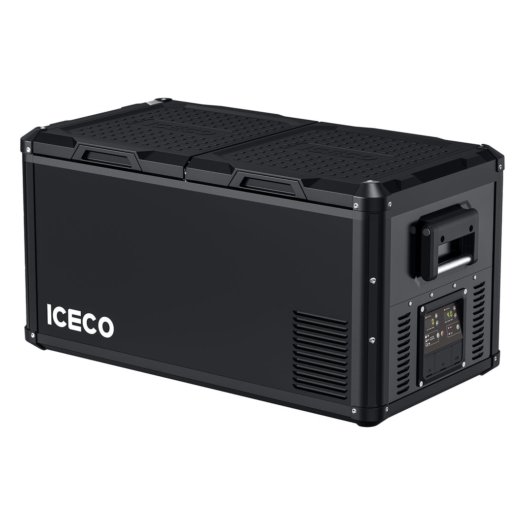 ICECO VL75ProD 75L 12V Heavy Duty Portable Fridge Freezer for Camping, RV, Truck & Outdoor Adventures - Dual Zone Refrigerator & Freezer with Low Power Consumption